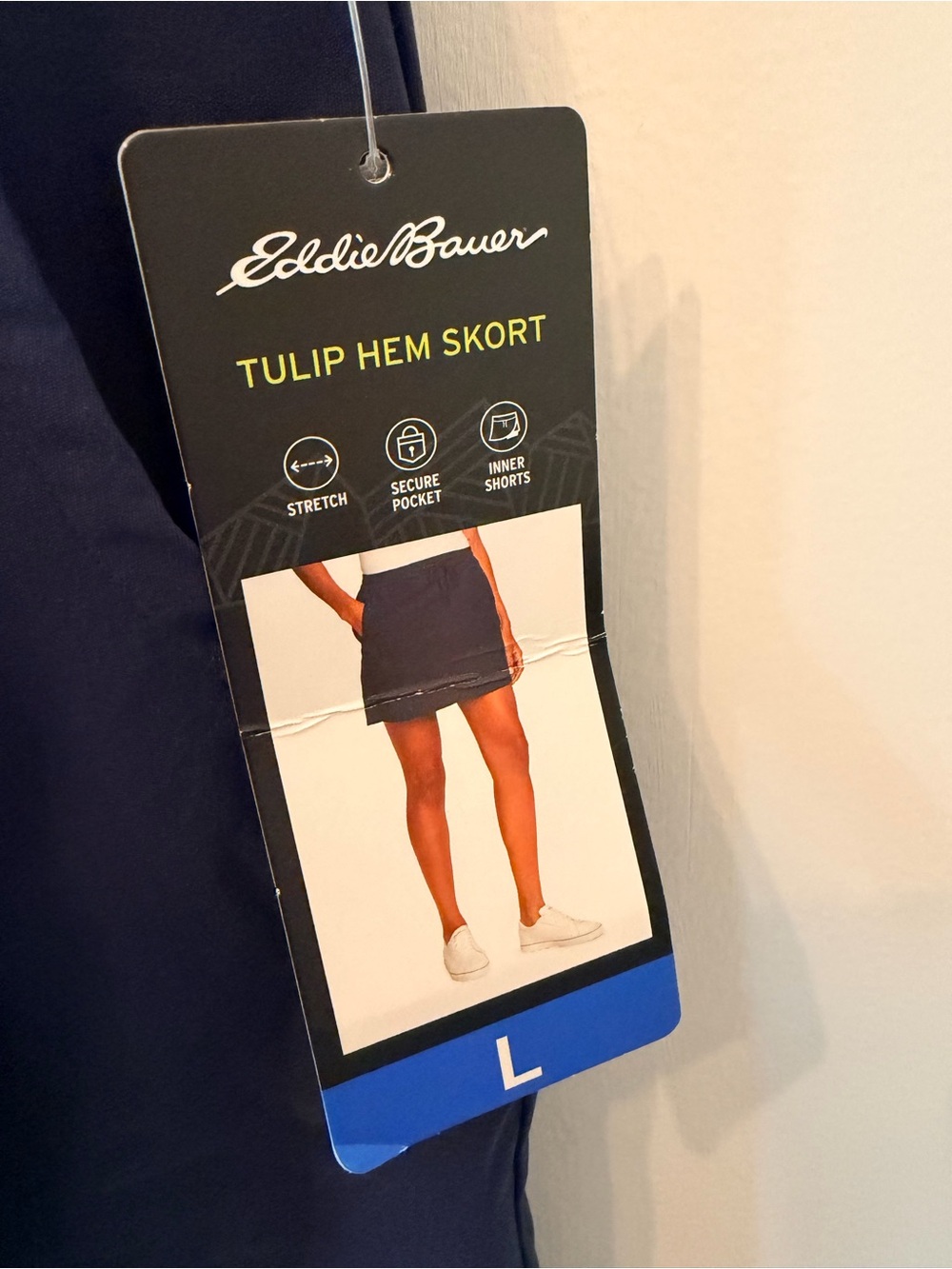 Eddie Bauer Navy Tulip Hem Skort with Inner Shorts